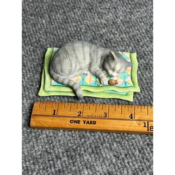 Lenox figurine Cat Nap sleeping kitty Sweet Kitties Collection 4” cat and mouse - Picture 8 of 10